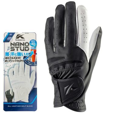 キャスコ　メンズ NANO STUD ナノスタッド ゴルフグローブ SF-2518 BK/WH ブラック/ホワイト　2025年モデル ブラック/ホワイト