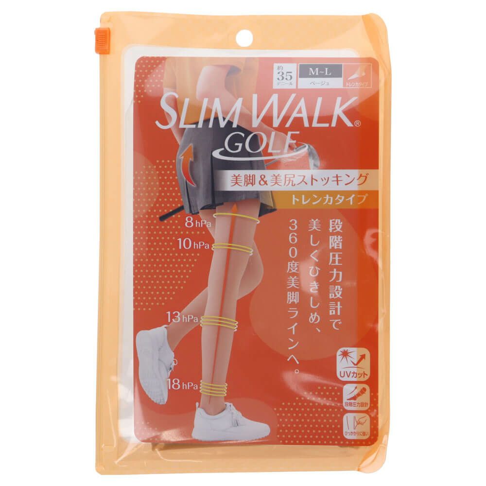 スリムウォーク ゴルフ SLIMWALK GOLF　レディース 美脚＆美尻 ストッキング ベージュ [2025年モデル] ベージュ