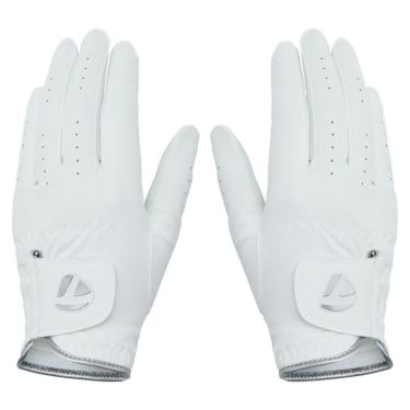 テーラーメイド　PLAYER'S LADY PAIR プレイヤーズ レディ ペア 両手用 レディース ゴルフグローブ UN806 M13741 ホワイト/シルバー　2025年モデル 詳細1