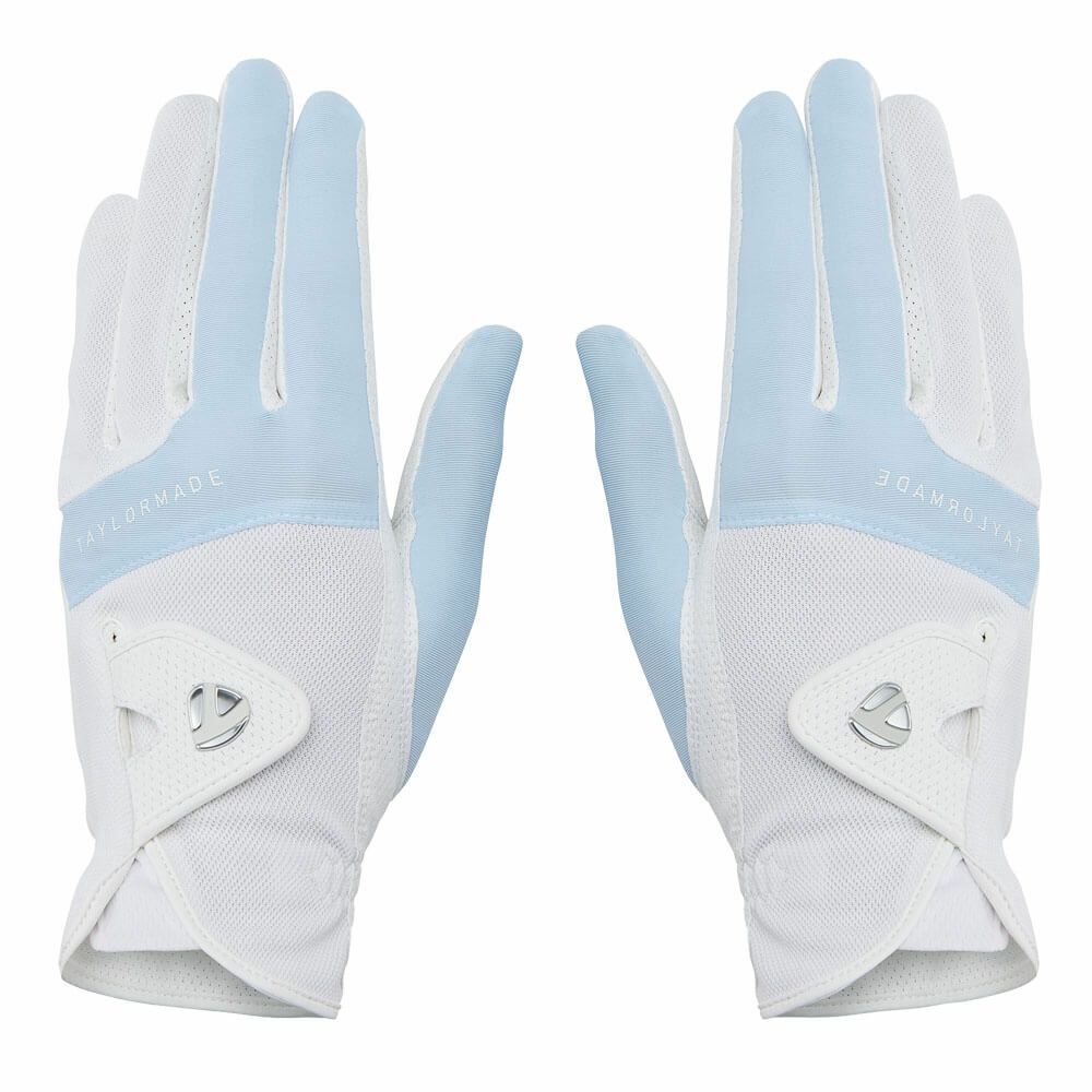 テーラーメイド　T-ICE LADY PAIR Tアイス 3.0 ペア 両手用 レディース ゴルフグローブ UN808 M13747 ホワイト/ライトブルー　2025年モデル 詳細1