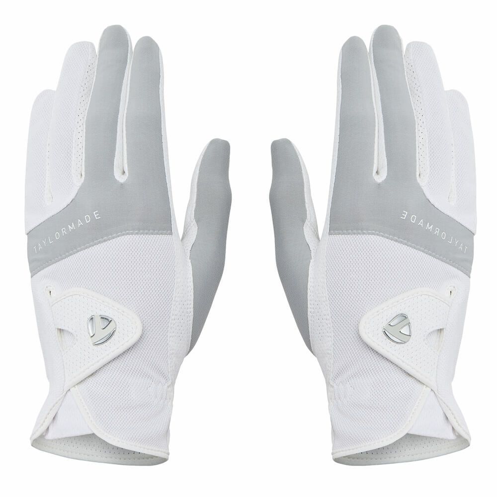 テーラーメイド　T-ICE LADY PAIR Tアイス 3.0 ペア 両手用 レディース ゴルフグローブ UN808 M13749 ホワイト/シルバー　2025年モデル 詳細1