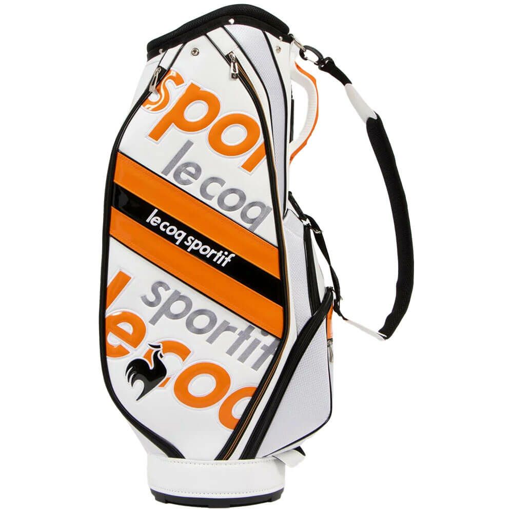 ルコック Le coq sportif　メンズ グラフィックデザイン 軽量 キャディバッグ LG5SCB04M WO ホワイト×オレンジ　2025年モデル 詳細2