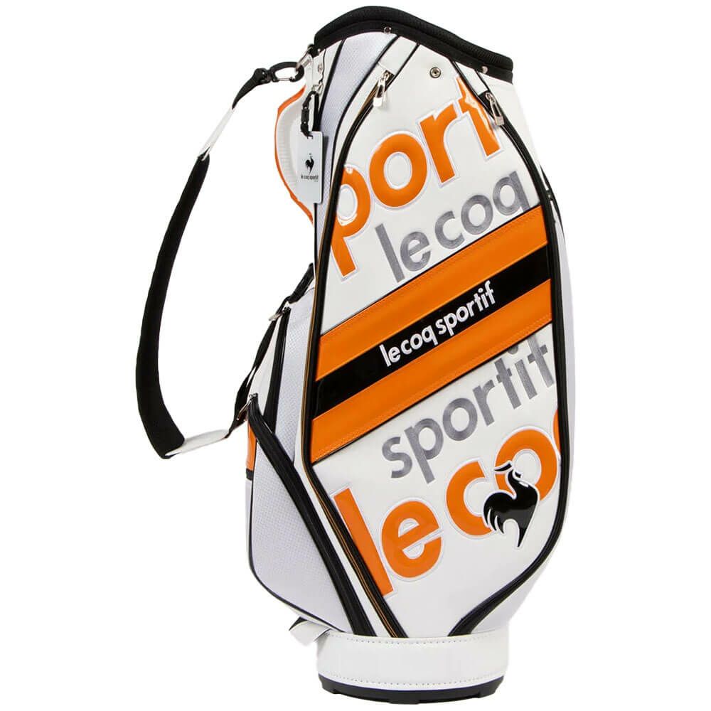 ルコック Le coq sportif　メンズ グラフィックデザイン 軽量 キャディバッグ LG5SCB04M WO ホワイト×オレンジ　2025年モデル 詳細3