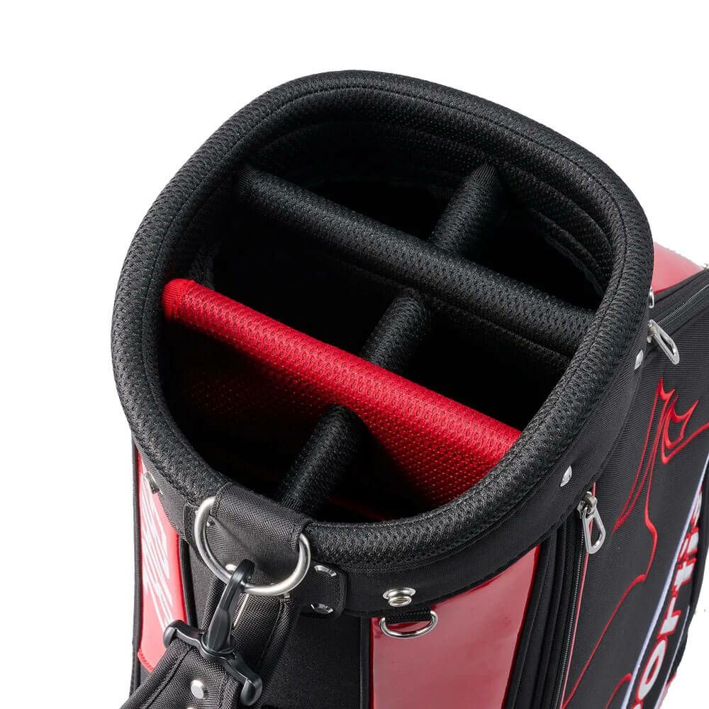 ルコック Le coq sportif　メンズ シューズ収納フード キャディバッグ LG5SCB05M BR ブラック×レッド　2025年モデル 詳細5