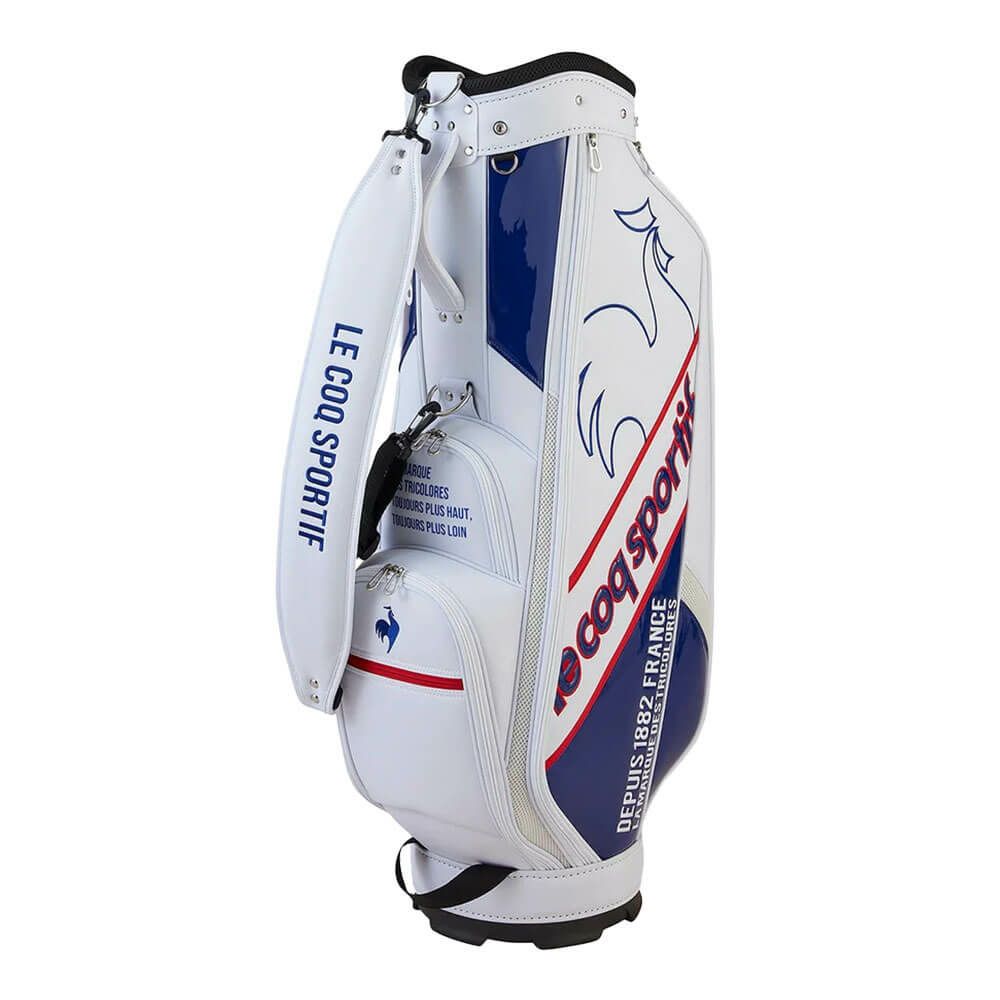ルコック Le coq sportif　メンズ シューズ収納フード キャディバッグ LG5SCB05M WN ホワイト×ネイビー　2025年モデル