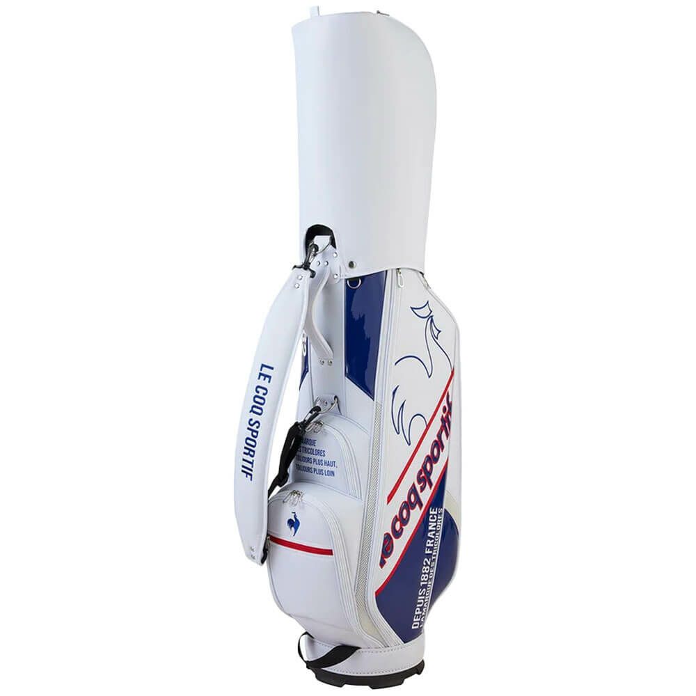 ルコック Le coq sportif　メンズ シューズ収納フード キャディバッグ LG5SCB05M WN ホワイト×ネイビー　2025年モデル 詳細2