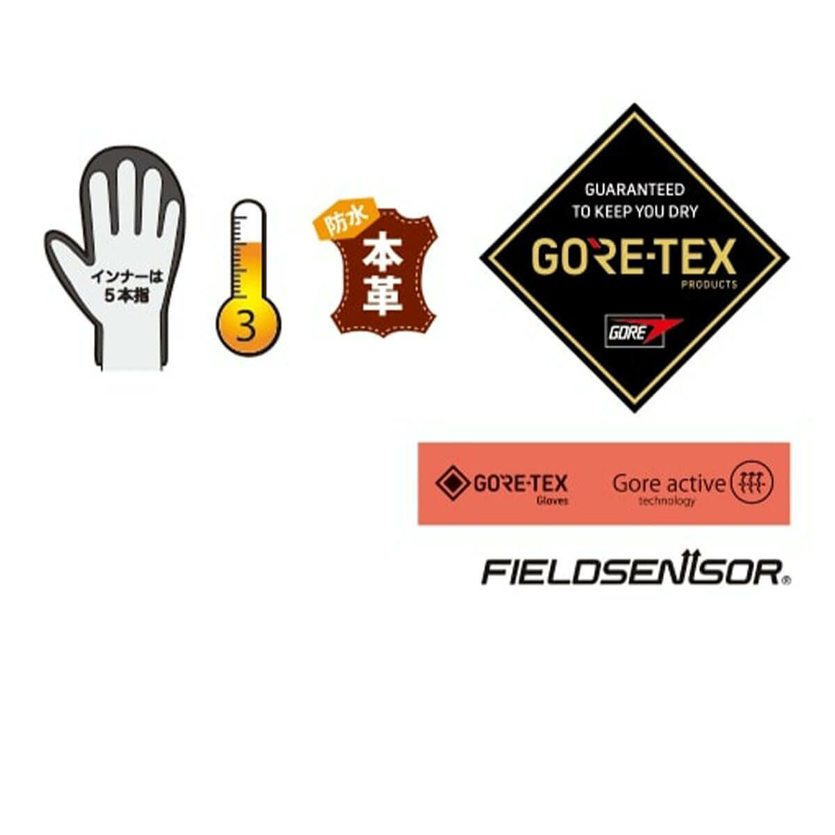 エビス eb's　LIGHT MITT ライトミット BLACK　GORE-TEX ゴアテックス スキーグローブ 2025-2026 詳細6