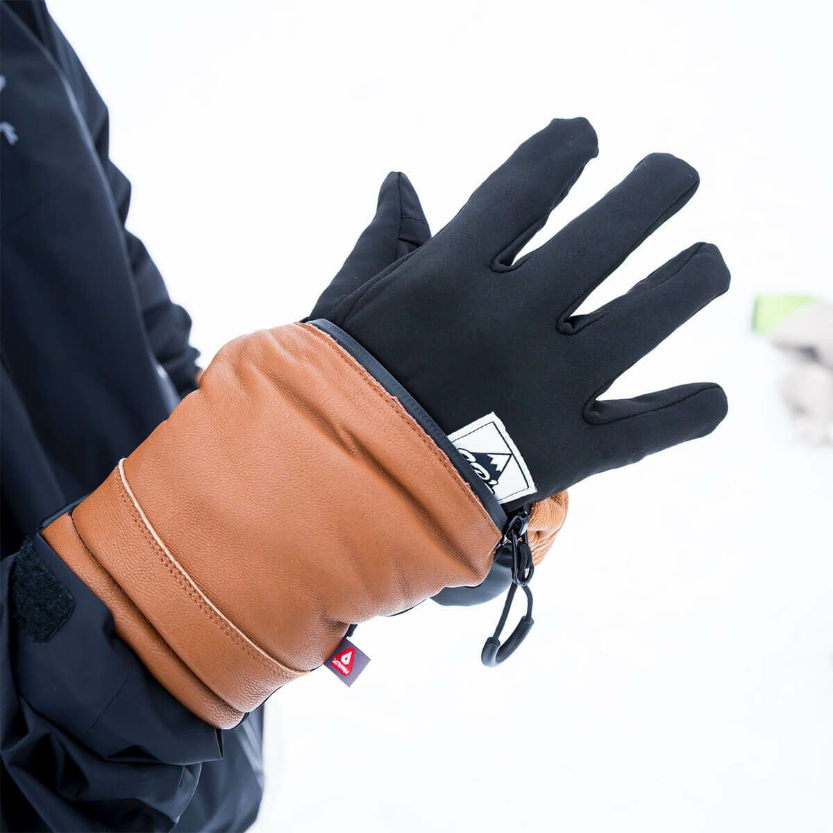 エビス eb's　ARMA ZIP アルマジップ BEIGE スキーグローブ 2025-2026 詳細5