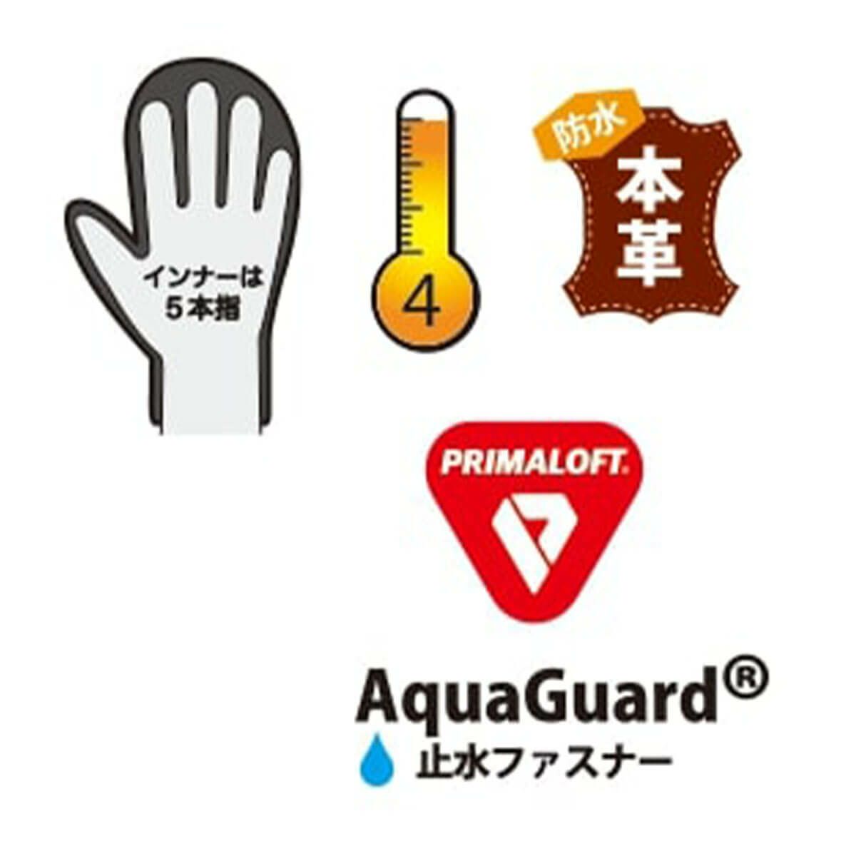 エビス eb's　ARMA ZIP アルマジップ BLACK スキーグローブ 2025-2026 詳細14