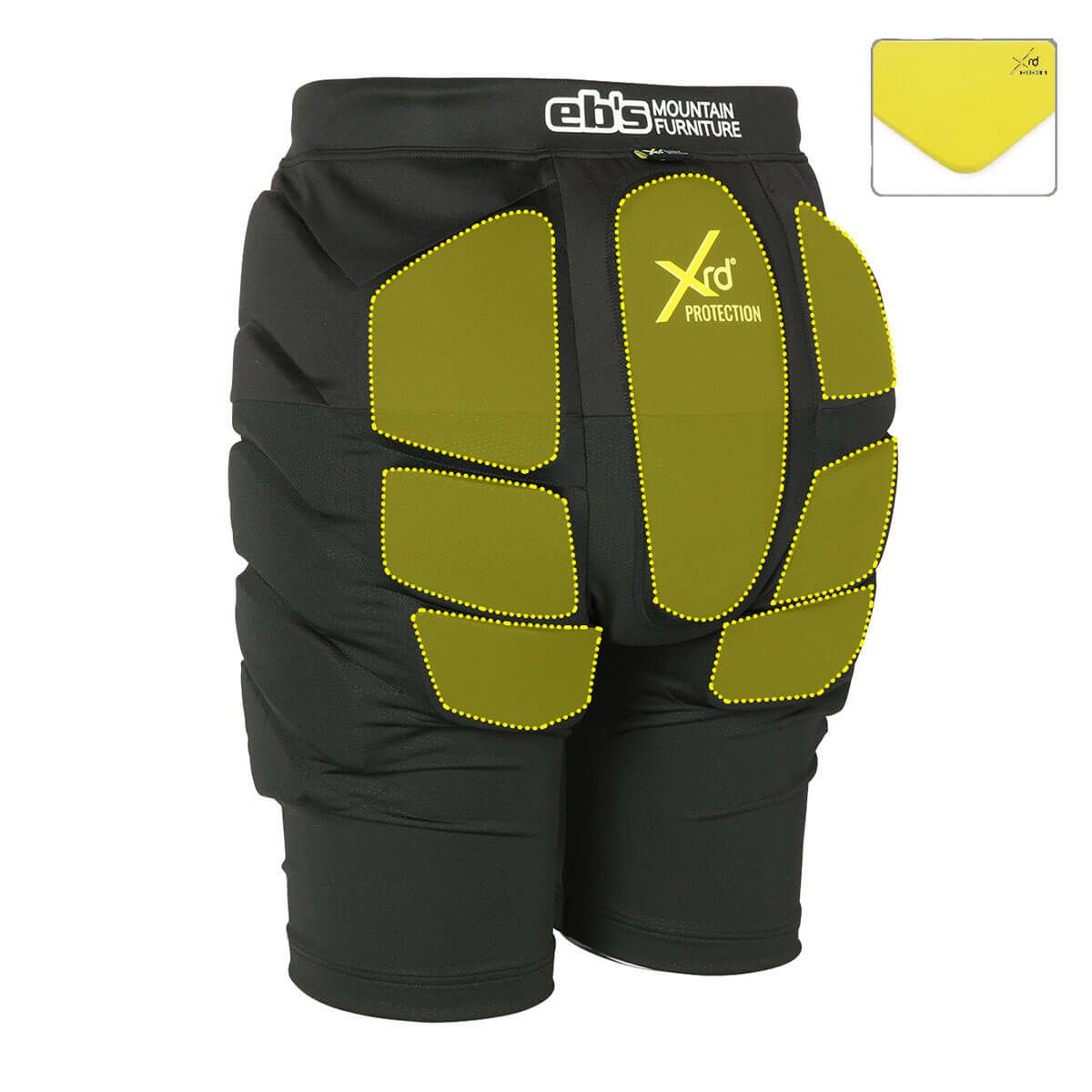 エビス eb's　ヒッププロテクトXRD BLACK　スキー スノーボードプロテクター 2025-2026 詳細2