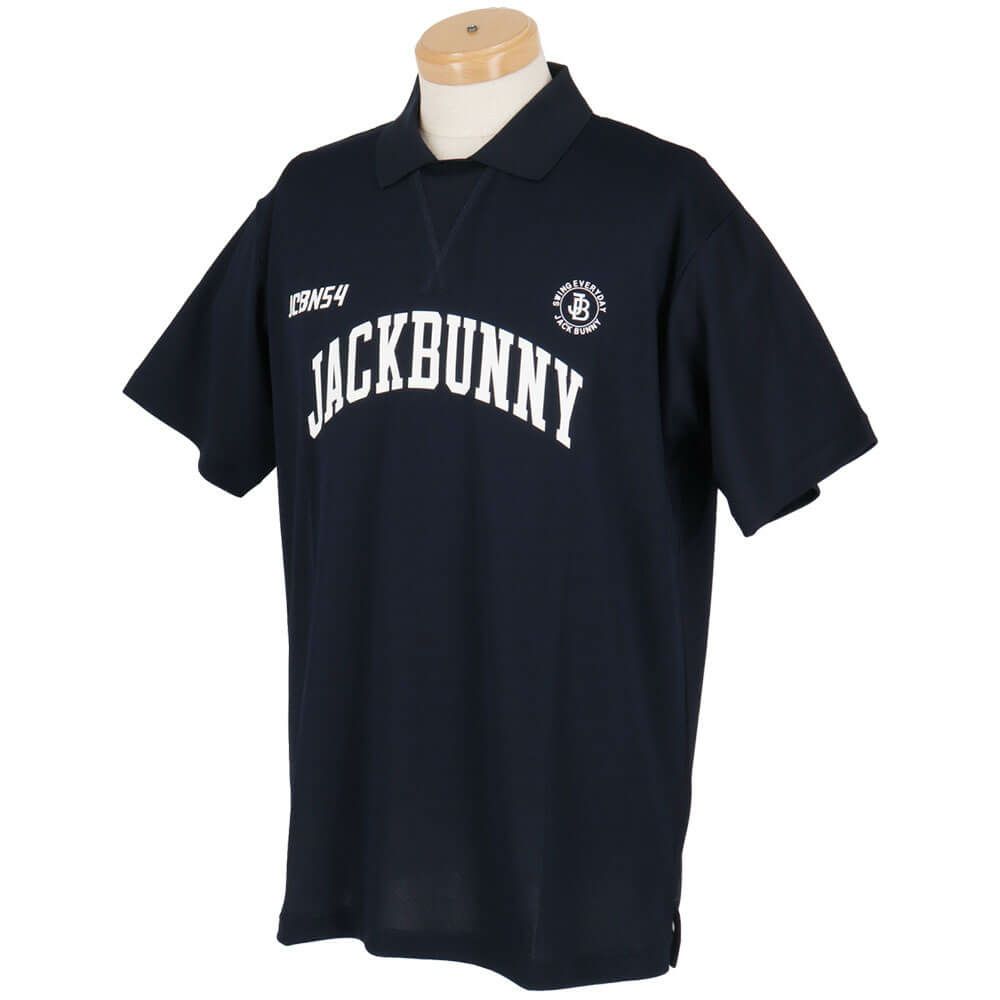 ジャックバニー Jack Bunny!!　メンズ ロゴプリント メッシュダブルフェイス 半袖 ポロシャツ 262-5160523　2025年モデル 詳細4