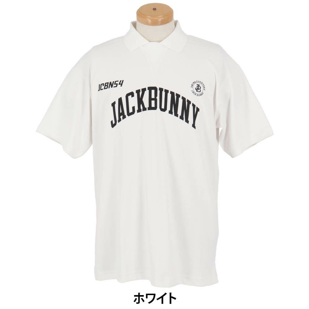 ジャックバニー Jack Bunny!!　メンズ ロゴプリント メッシュダブルフェイス 半袖 ポロシャツ 262-5160523　2025年モデル 詳細5