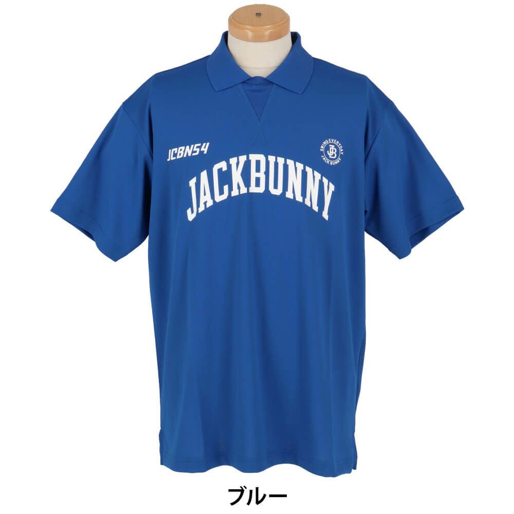 ジャックバニー Jack Bunny!!　メンズ ロゴプリント メッシュダブルフェイス 半袖 ポロシャツ 262-5160523　2025年モデル 詳細8