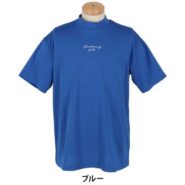 ジャックバニー Jack Bunny!!　メンズ ビッグロゴ 配色ライン 鹿の子 半袖 モックネックシャツ 262-5167527　2025年モデル 詳細2