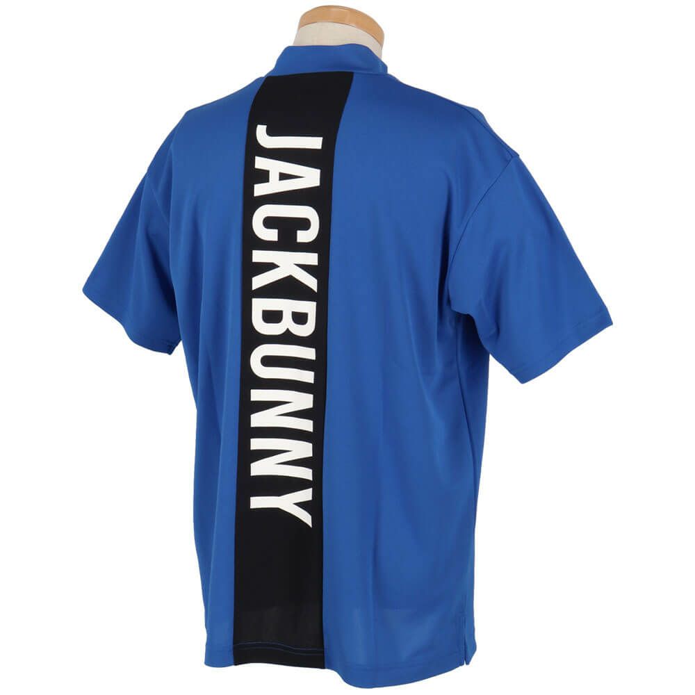 ジャックバニー Jack Bunny!!　メンズ ビッグロゴ 配色ライン 鹿の子 半袖 モックネックシャツ 262-5167527　2025年モデル 詳細3