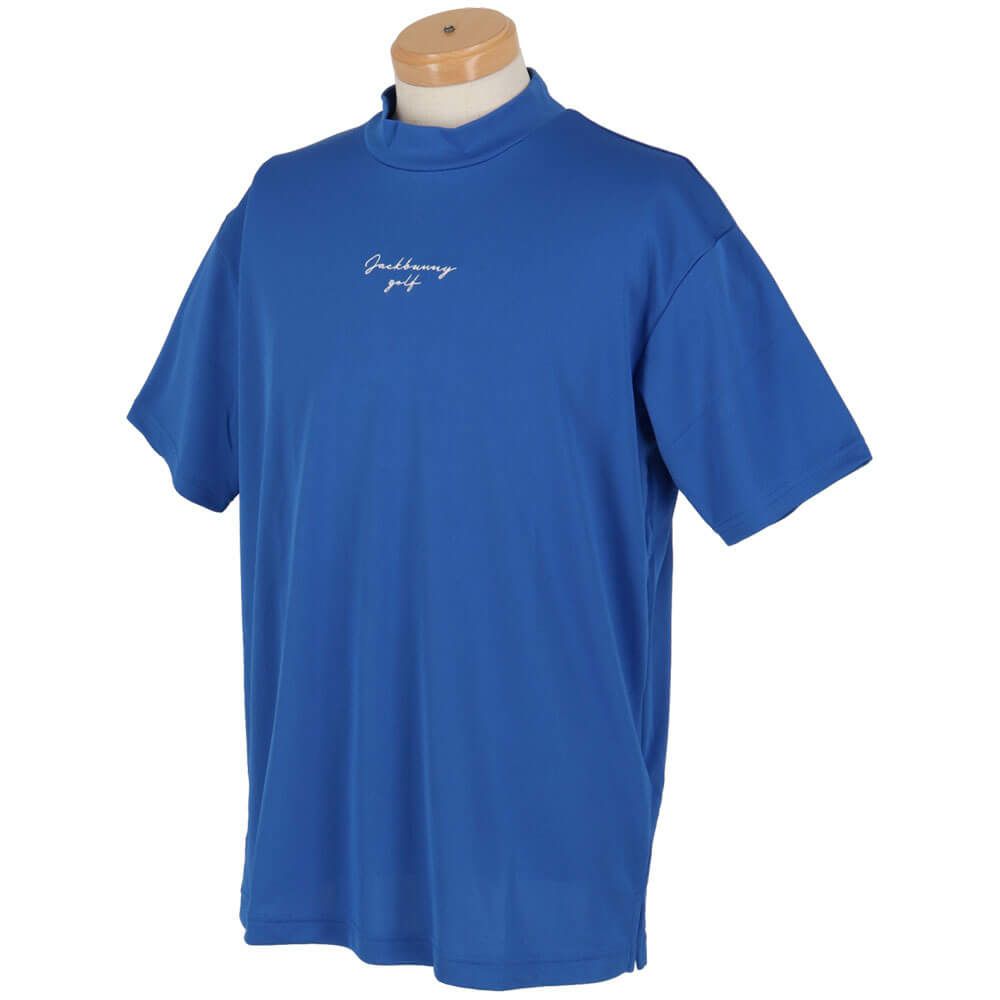 ジャックバニー Jack Bunny!!　メンズ ビッグロゴ 配色ライン 鹿の子 半袖 モックネックシャツ 262-5167527　2025年モデル 詳細4