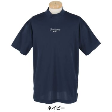 ジャックバニー Jack Bunny!!　メンズ ビッグロゴ 配色ライン 鹿の子 半袖 モックネックシャツ 262-5167527　2025年モデル 詳細5