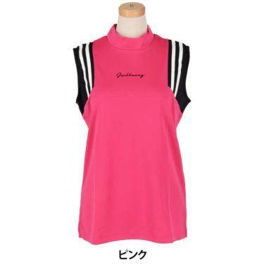 ジャックバニー Jack Bunny!!　レディース ラインデザイン 鹿の子 ノースリーブ モックネックシャツ 263-5167528　2025年モデル 詳細2