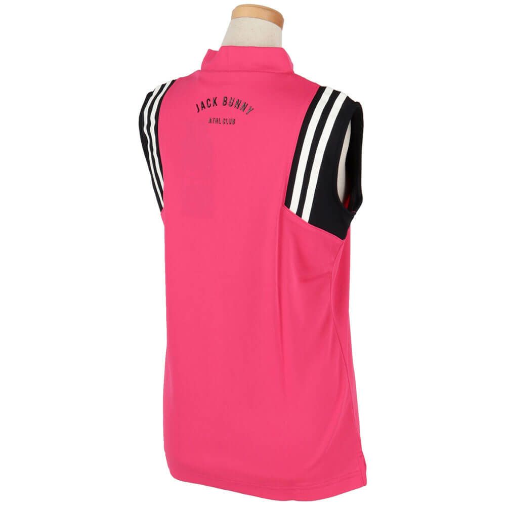 ジャックバニー Jack Bunny!!　レディース ラインデザイン 鹿の子 ノースリーブ モックネックシャツ 263-5167528　2025年モデル 詳細3