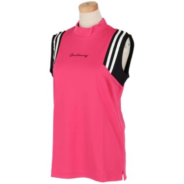 ジャックバニー Jack Bunny!!　レディース ラインデザイン 鹿の子 ノースリーブ モックネックシャツ 263-5167528　2025年モデル 詳細4