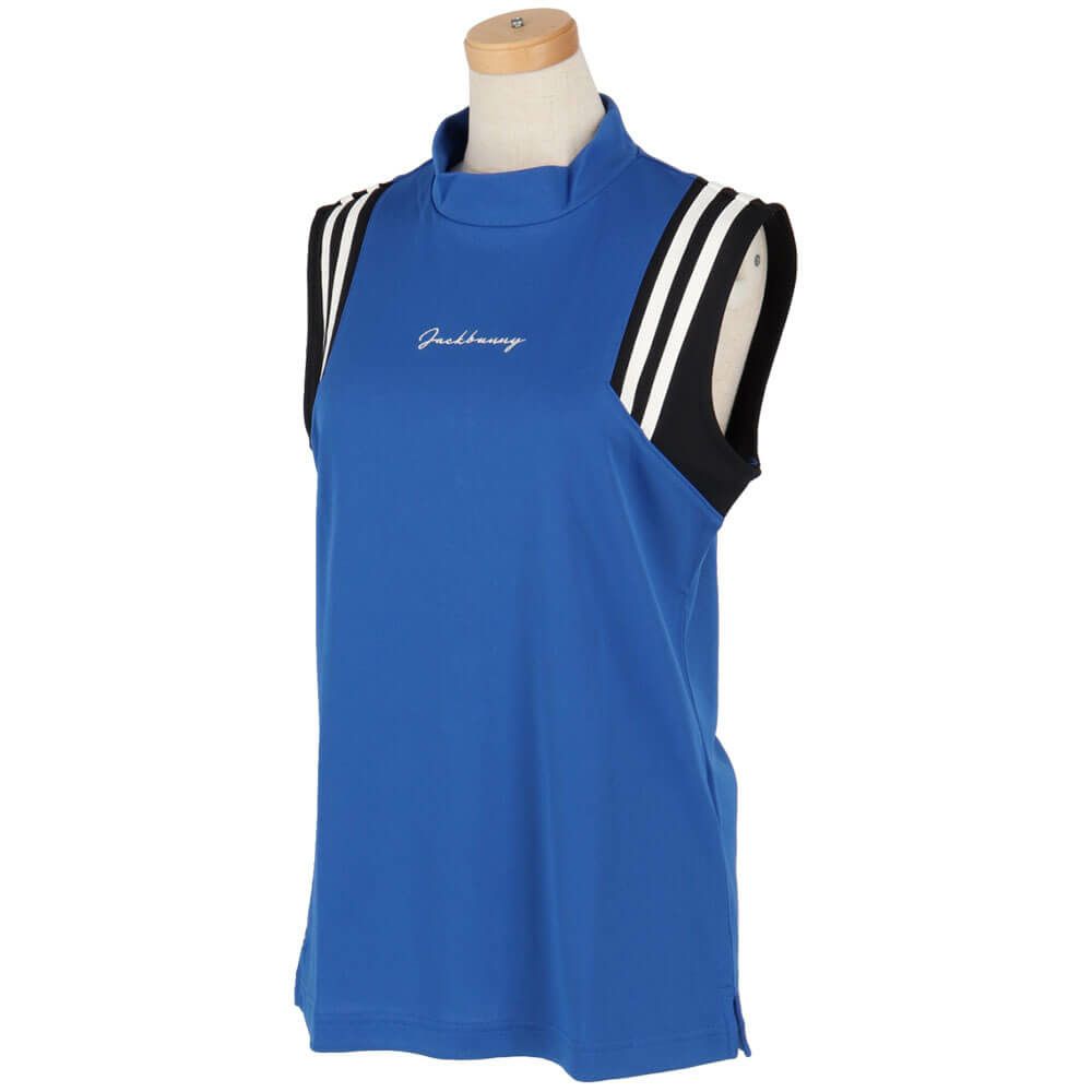 ジャックバニー Jack Bunny!!　レディース ラインデザイン 鹿の子 ノースリーブ モックネックシャツ 263-5167528　2025年モデル 詳細7