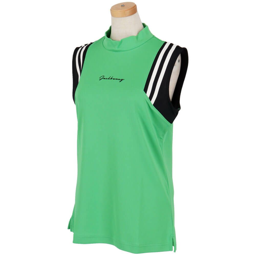 ジャックバニー Jack Bunny!!　レディース ラインデザイン 鹿の子 ノースリーブ モックネックシャツ 263-5167528　2025年モデル 詳細10