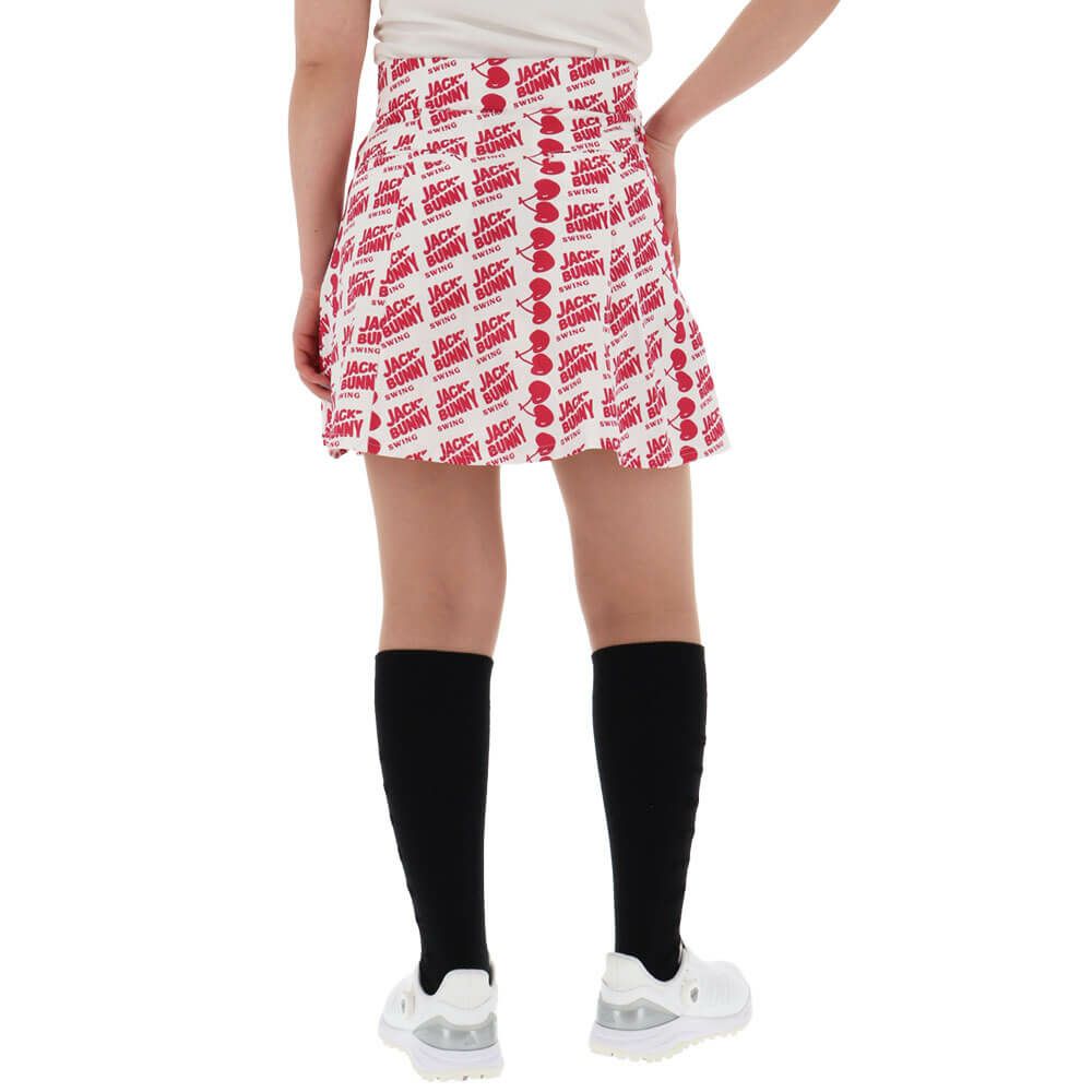 ジャックバニー Jack Bunny!!　レディース フルーツロゴ柄 メッシュ天竺 Dot Air インナーパンツ一体型 フレアー スカート 263-5134512　2025年モデル 詳細3