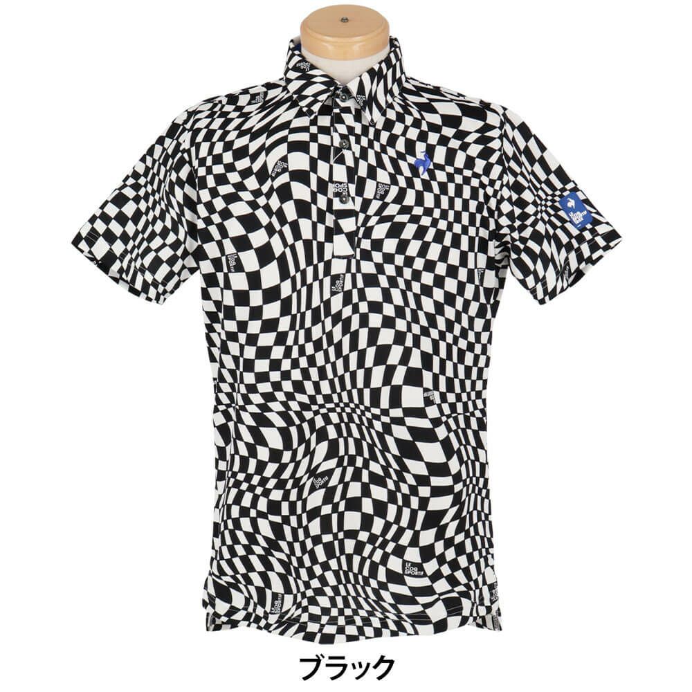 ルコック Le coq sportif　メンズ ロゴデザイン VICHY柄 半袖 ポロシャツ LG5SHS01M　2025年モデル 詳細2