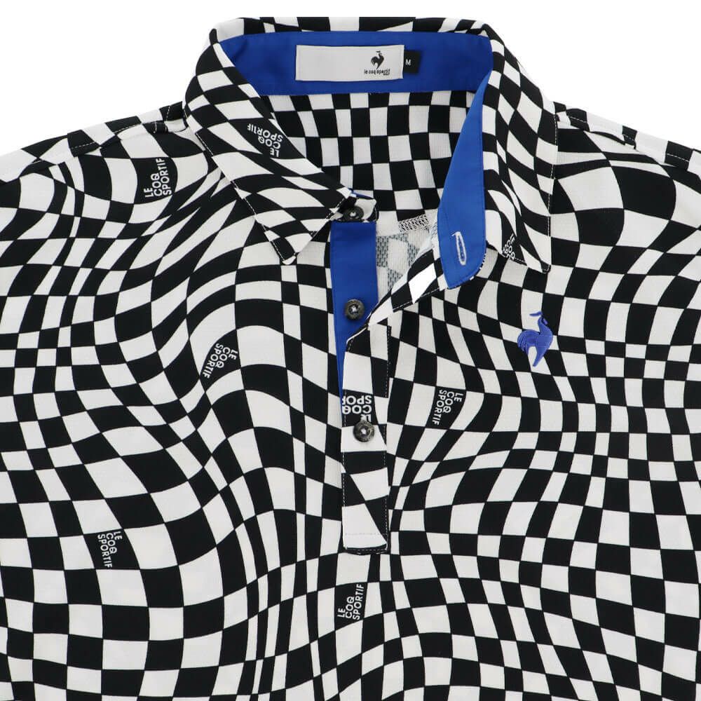 ルコック Le coq sportif　メンズ ロゴデザイン VICHY柄 半袖 ポロシャツ LG5SHS01M　2025年モデル 詳細5
