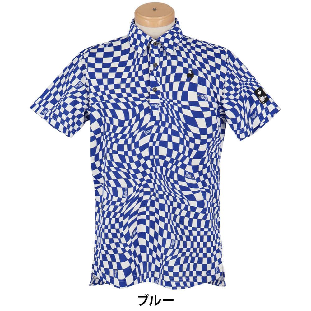 ルコック Le coq sportif　メンズ ロゴデザイン VICHY柄 半袖 ポロシャツ LG5SHS01M　2025年モデル 詳細6