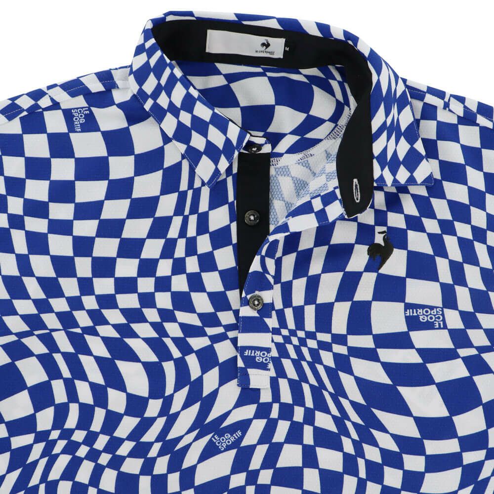 ルコック Le coq sportif　メンズ ロゴデザイン VICHY柄 半袖 ポロシャツ LG5SHS01M　2025年モデル 詳細9