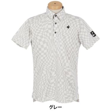 ルコック Le coq sportif　メンズ ロゴデザイン VICHY柄 半袖 ポロシャツ LG5SHS01M　2025年モデル 詳細10