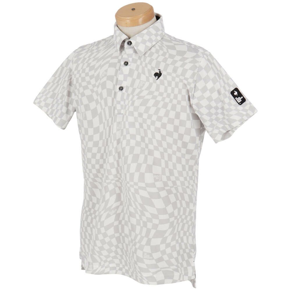 ルコック Le coq sportif　メンズ ロゴデザイン VICHY柄 半袖 ポロシャツ LG5SHS01M　2025年モデル 詳細12