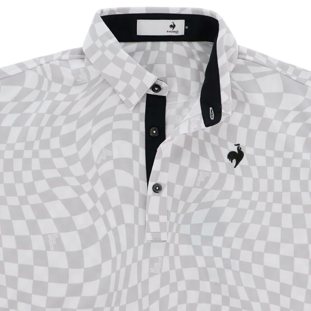 ルコック Le coq sportif　メンズ ロゴデザイン VICHY柄 半袖 ポロシャツ LG5SHS01M　2025年モデル 詳細13