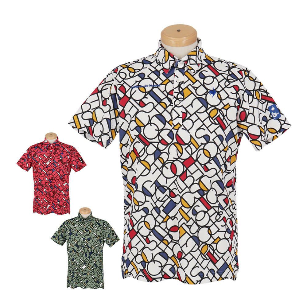 ルコック Le coq sportif　メンズ カラーブロックグラフィック小柄 半袖 ポロシャツ LG5SHS03M　2025年モデル