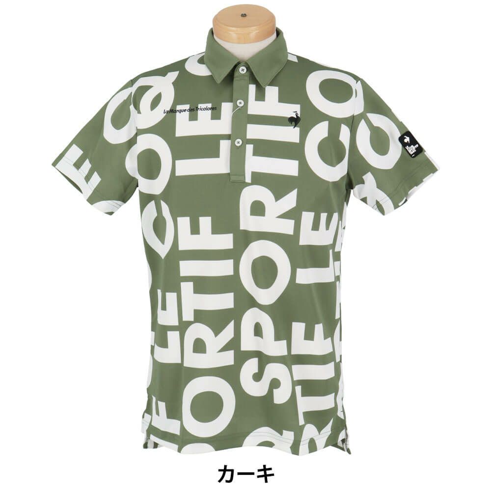 ルコック Le coq sportif　メンズ マルチカラーロゴ柄 半袖 ポロシャツ LG5SHS05M　2025年モデル 詳細5