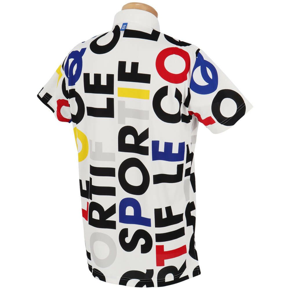 ルコック Le coq sportif　メンズ マルチカラーロゴ柄 半袖 ポロシャツ LG5SHS05M　2025年モデル 詳細9