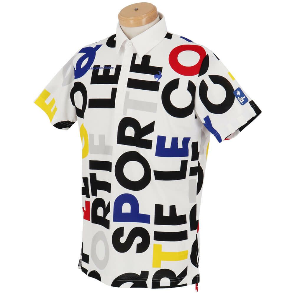 ルコック Le coq sportif　メンズ マルチカラーロゴ柄 半袖 ポロシャツ LG5SHS05M　2025年モデル 詳細10