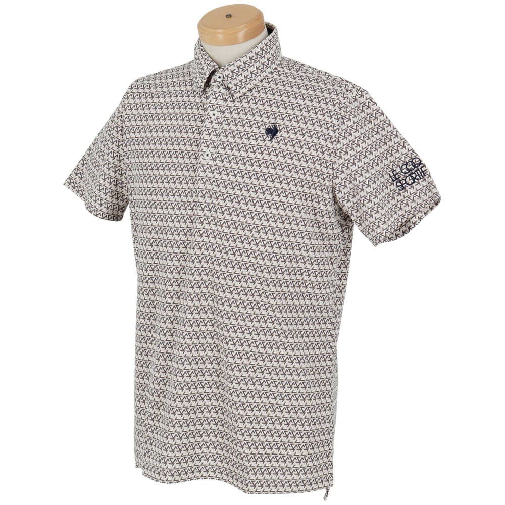 ルコック Le coq sportif　メンズ トライアングル小柄 半袖 ポロシャツ LG5SHS06M　2025年モデル 詳細4