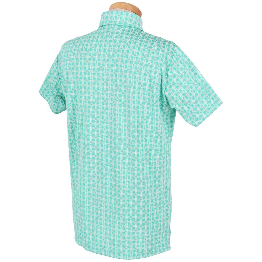 ルコック Le coq sportif　メンズ ロゴ刺繍 モノグラム柄 ジャガード 半袖 ポロシャツ LG5SHS14M　2025年モデル 詳細3