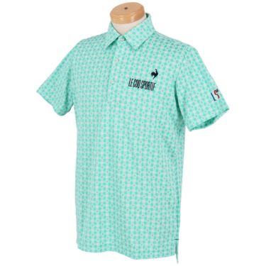 ルコック Le coq sportif　メンズ ロゴ刺繍 モノグラム柄 ジャガード 半袖 ポロシャツ LG5SHS14M　2025年モデル 詳細4