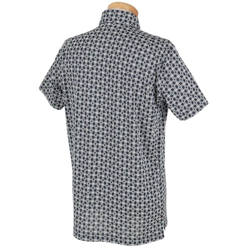 ルコック Le coq sportif　メンズ ロゴ刺繍 モノグラム柄 ジャガード 半袖 ポロシャツ LG5SHS14M　2025年モデル 詳細6