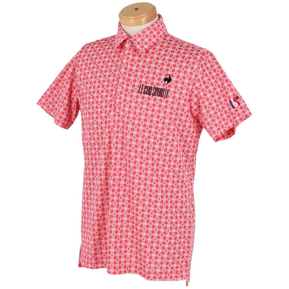 ルコック Le coq sportif　メンズ ロゴ刺繍 モノグラム柄 ジャガード 半袖 ポロシャツ LG5SHS14M　2025年モデル 詳細10
