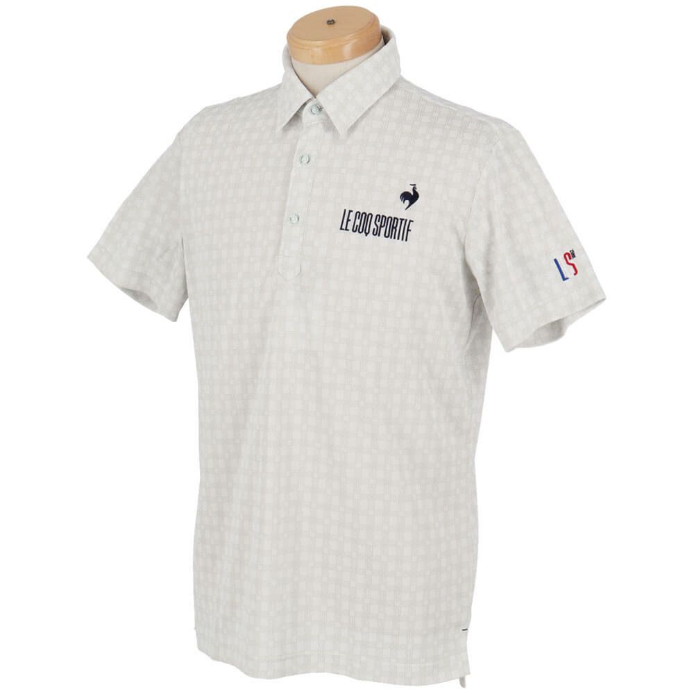 ルコック Le coq sportif　メンズ ロゴ刺繍 モノグラム柄 ジャガード 半袖 ポロシャツ LG5SHS14M　2025年モデル 詳細13
