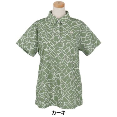 ルコック Le coq sportif　レディース カラーブロック総柄 半袖 ポロシャツ LG5SHS07L　2025年モデル 詳細2