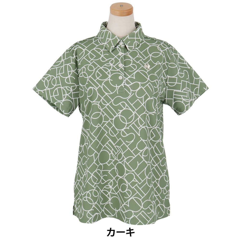 ルコック Le coq sportif　レディース カラーブロック総柄 半袖 ポロシャツ LG5SHS07L　2025年モデル 詳細2