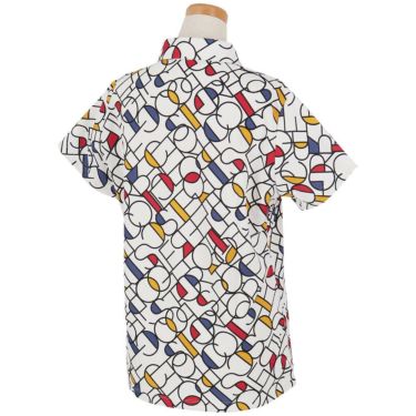 ルコック Le coq sportif　レディース カラーブロック総柄 半袖 ポロシャツ LG5SHS07L　2025年モデル 詳細6