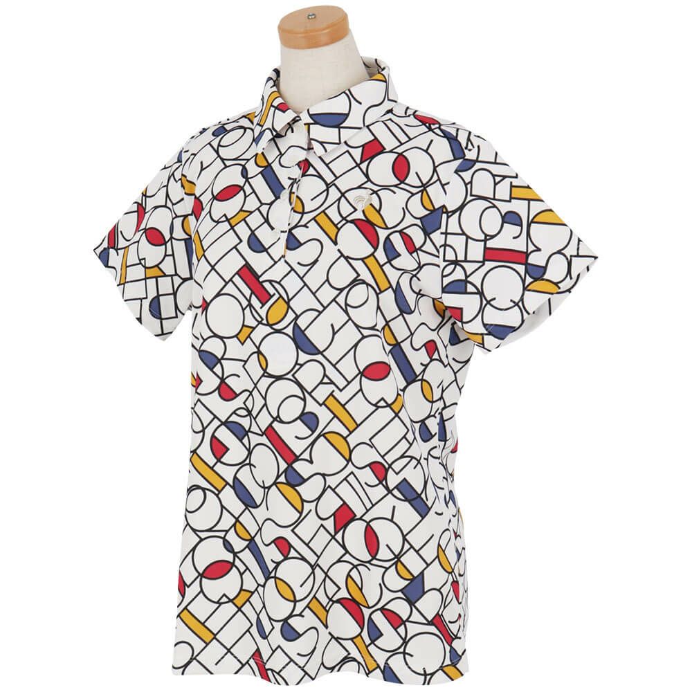 ルコック Le coq sportif　レディース カラーブロック総柄 半袖 ポロシャツ LG5SHS07L　2025年モデル 詳細7