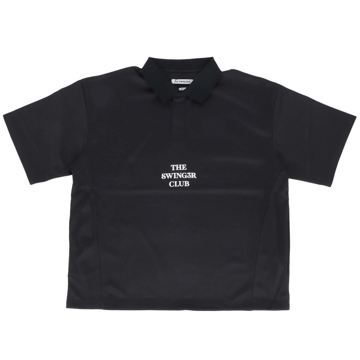 ザ スウィンガー THE SWINGGGR　メンズ SWG ロゴプリント 半袖 ポロシャツ 0125-SWG-CT002 BLACK　2025年モデル