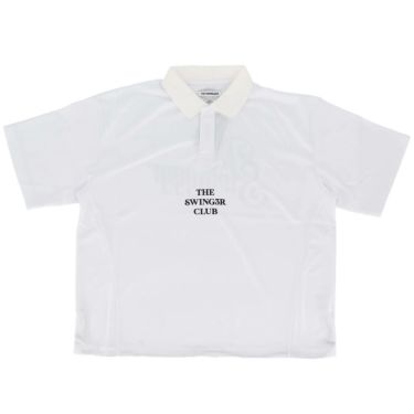 ザ スウィンガー THE SWINGGGR　メンズ SWG ロゴプリント 半袖 ポロシャツ 0125-SWG-CT002 WHITE　2025年モデル